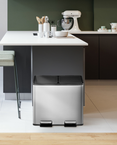 Pedaalemmer EKO met beschermlaag tegen vingerafdrukken, 2 x 15 l