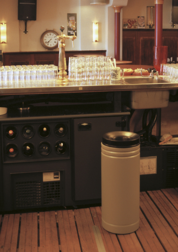 Vlamdovende prullenmand, 50 l, grijs, deksel zwart