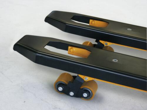 KERN Vorkhefwagen met weegsysteem, 2000 kg draagvermogen, rubber/polyurethaan