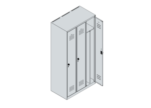 C+P Locker Classic Plus voor scheiding van kleding, vakbreedte 300 mm