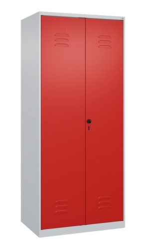 C+P Locker met zitbank Classic Plus voor scheiding van kleding, vakbreedte 400 mm