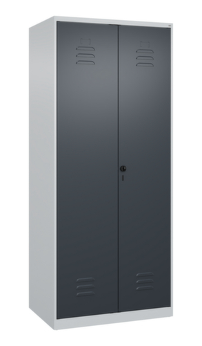 C+P Locker met zitbank Classic Plus voor scheiding van kleding, vakbreedte 400 mm