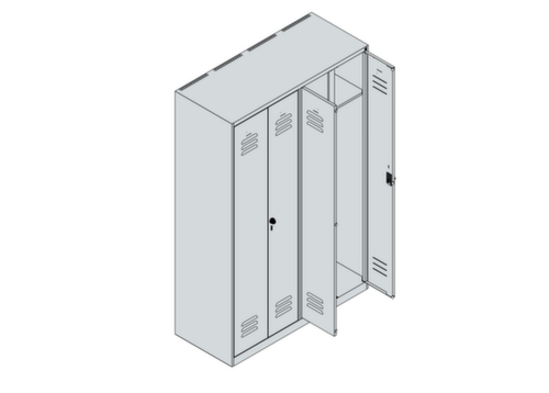 C+P Locker Classic Plus voor scheiding van kleding, vakbreedte 300 mm
