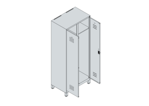 C+P Locker Classic Plus voor scheiding van kleding, vakbreedte 400 mm