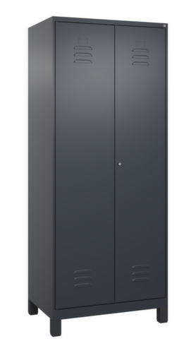 C+P Locker met zitbank Classic Plus voor scheiding van kleding, vakbreedte 400 mm