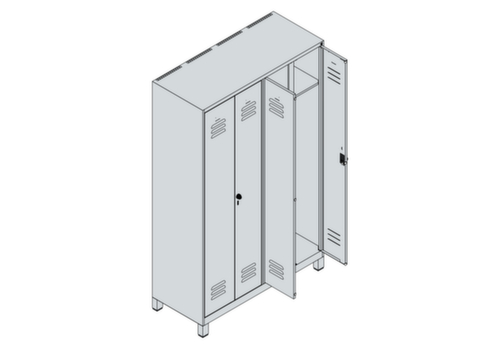 C+P Locker Classic Plus voor scheiding van kleding, vakbreedte 300 mm
