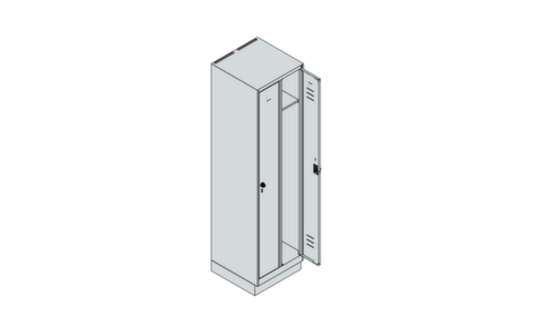 C+P locker Classic Plus met 2 vakken, vakbreedte 250 mm