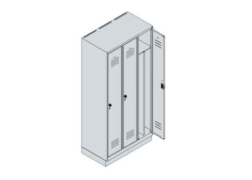 C+P Locker Classic Plus voor scheiding van kleding, vakbreedte 300 mm