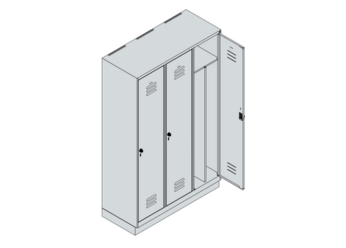 C+P Locker Classic Plus voor scheiding van kleding, vakbreedte 400 mm