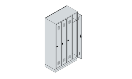 C+P locker Classic Plus met 4 vakken, vakbreedte 250 mm