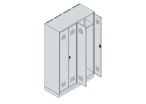 C+P Locker Classic Plus voor scheiding van kleding, vakbreedte 300 mm