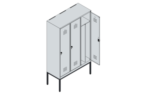 C+P Locker Classic Plus voor scheiding van kleding, vakbreedte 400 mm