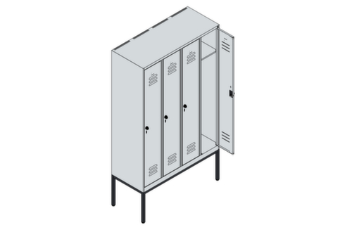 C+P locker Classic Plus met 4 vakken, vakbreedte 300 mm