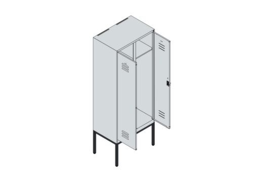 C+P Locker Classic Plus voor scheiding van kleding, vakbreedte 400 mm