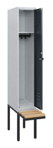 C+P locker Classic Plus met bank, vakbreedte 300 mm