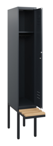 C+P locker Classic Plus met bank, vakbreedte 300 mm