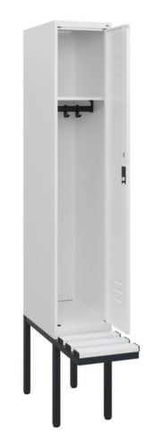 C+P locker Classic Plus met bank, vakbreedte 300 mm