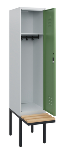 C+P locker Classic Plus met bank, vakbreedte 400 mm