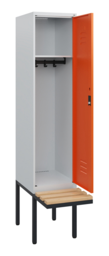 C+P locker Classic Plus met bank, vakbreedte 400 mm