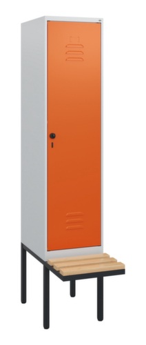 C+P locker Classic Plus met bank, vakbreedte 400 mm
