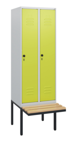 C+P locker Classic Plus met bank, vakbreedte 300 mm