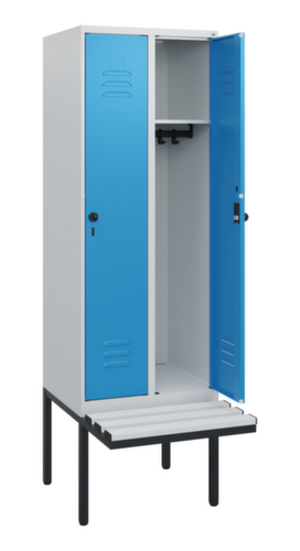 C+P locker Classic Plus met bank, vakbreedte 300 mm