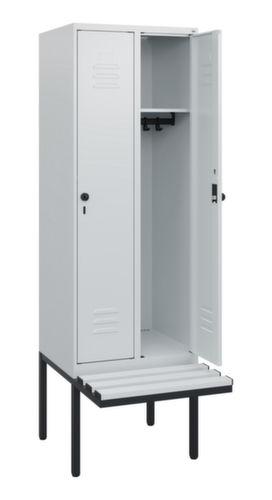 C+P locker Classic Plus met bank, vakbreedte 300 mm