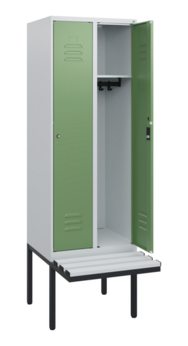 C+P locker Classic Plus met bank, vakbreedte 300 mm