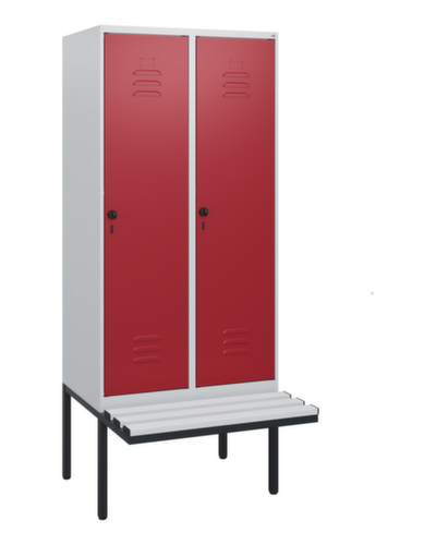 C+P locker Classic Plus met bank, vakbreedte 400 mm