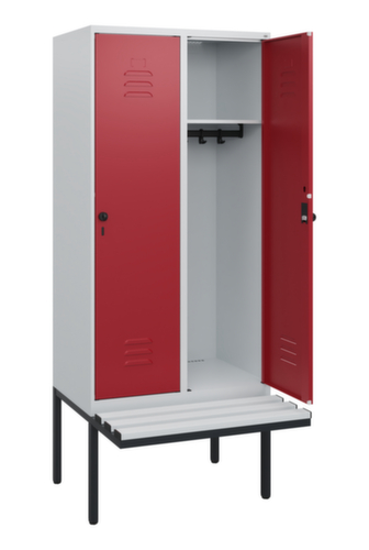 C+P locker Classic Plus met bank, vakbreedte 400 mm
