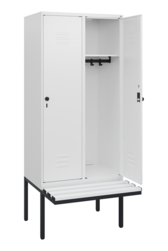 C+P locker Classic Plus met bank, vakbreedte 400 mm