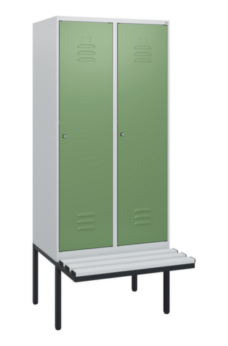 C+P locker Classic Plus met bank, vakbreedte 400 mm