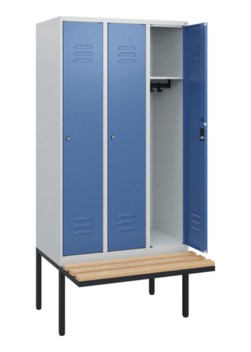 C+P locker Classic Plus met bank, vakbreedte 300 mm