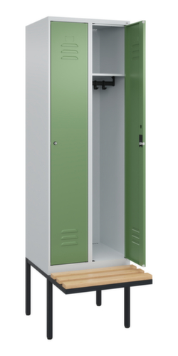 C+P locker Classic Plus met bank, vakbreedte 300 mm