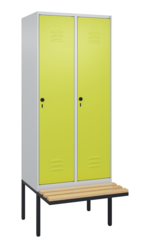 C+P locker Classic Plus met bank, vakbreedte 400 mm