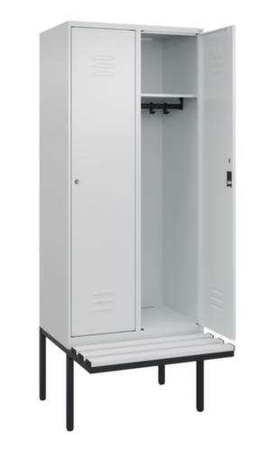 C+P locker Classic Plus met bank, vakbreedte 400 mm