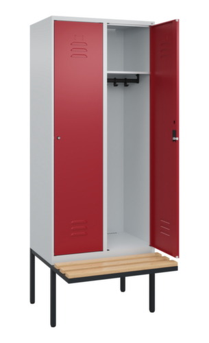 C+P locker Classic Plus met bank, vakbreedte 400 mm