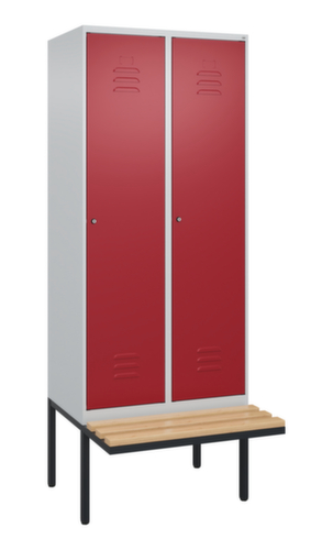 C+P locker Classic Plus met bank, vakbreedte 400 mm