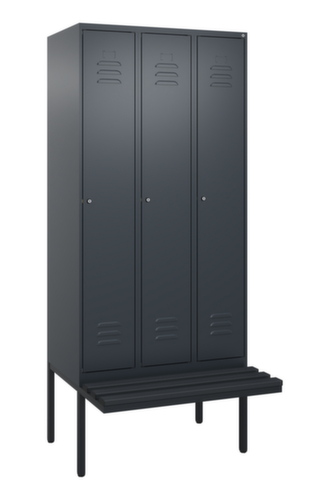 C+P locker Classic Plus met bank, vakbreedte 300 mm