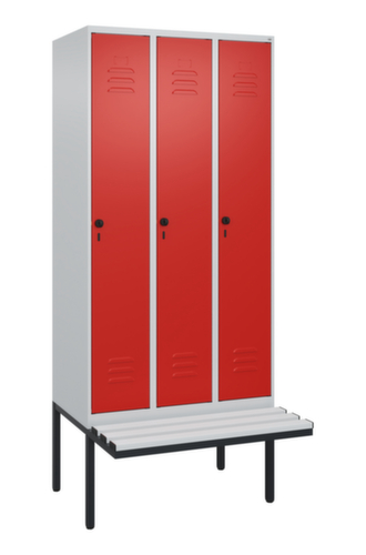 C+P locker Classic Plus met bank, vakbreedte 300 mm