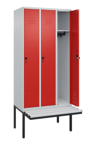 C+P locker Classic Plus met bank, vakbreedte 300 mm
