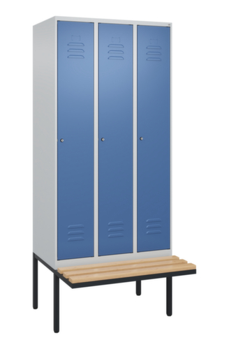 C+P locker Classic Plus met bank, vakbreedte 300 mm