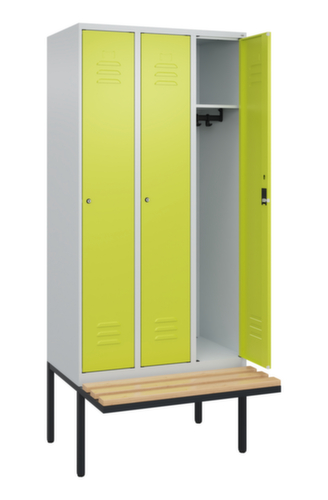 C+P locker Classic Plus met bank, vakbreedte 300 mm