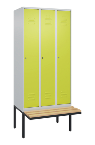 C+P locker Classic Plus met bank, vakbreedte 300 mm