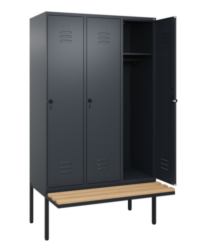 C+P locker Classic Plus met bank, vakbreedte 400 mm