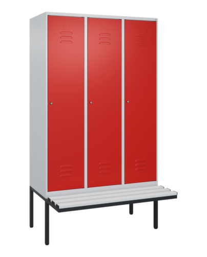 C+P locker Classic Plus met bank, vakbreedte 400 mm