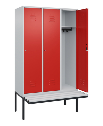 C+P locker Classic Plus met bank, vakbreedte 400 mm