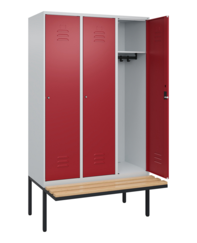 C+P locker Classic Plus met bank, vakbreedte 400 mm