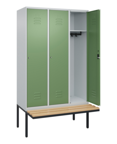 C+P locker Classic Plus met bank, vakbreedte 400 mm