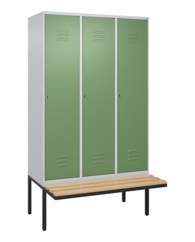 C+P locker Classic Plus met bank, vakbreedte 400 mm